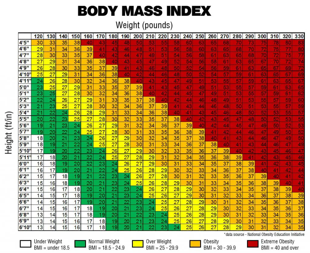 Bmi Chart Obese