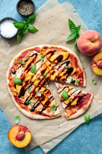 6. Roasted Peach And Balsamic Pizza