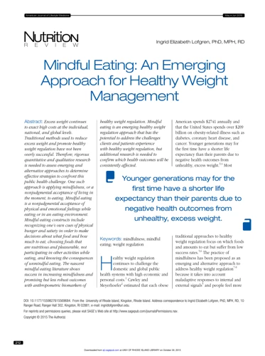 Introduction: Why Mindful Eating Is Important For Weight Loss