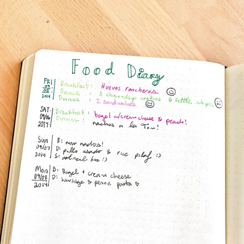 Setting Up Your Food Diary