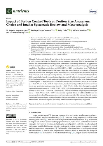 Studies Supporting The Use Of Water For Portion Control